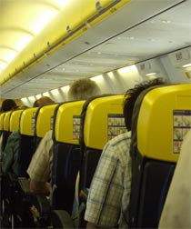 Airline seats, too cramped and uncomfortable