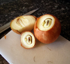 Bad onions bought at a convenience store