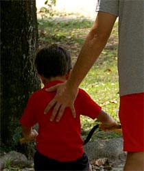 A father and son