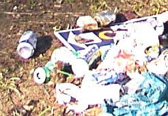 Litter dumped