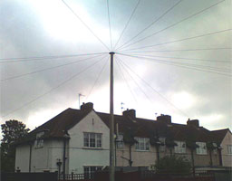 Outside phone lines in a main street