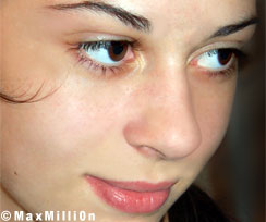 A teenager smiling
