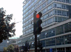 Traffic lights at red but is it safe to cross
